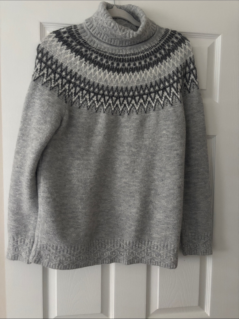 Talbots Nordic turtleneck sweater with Lurex